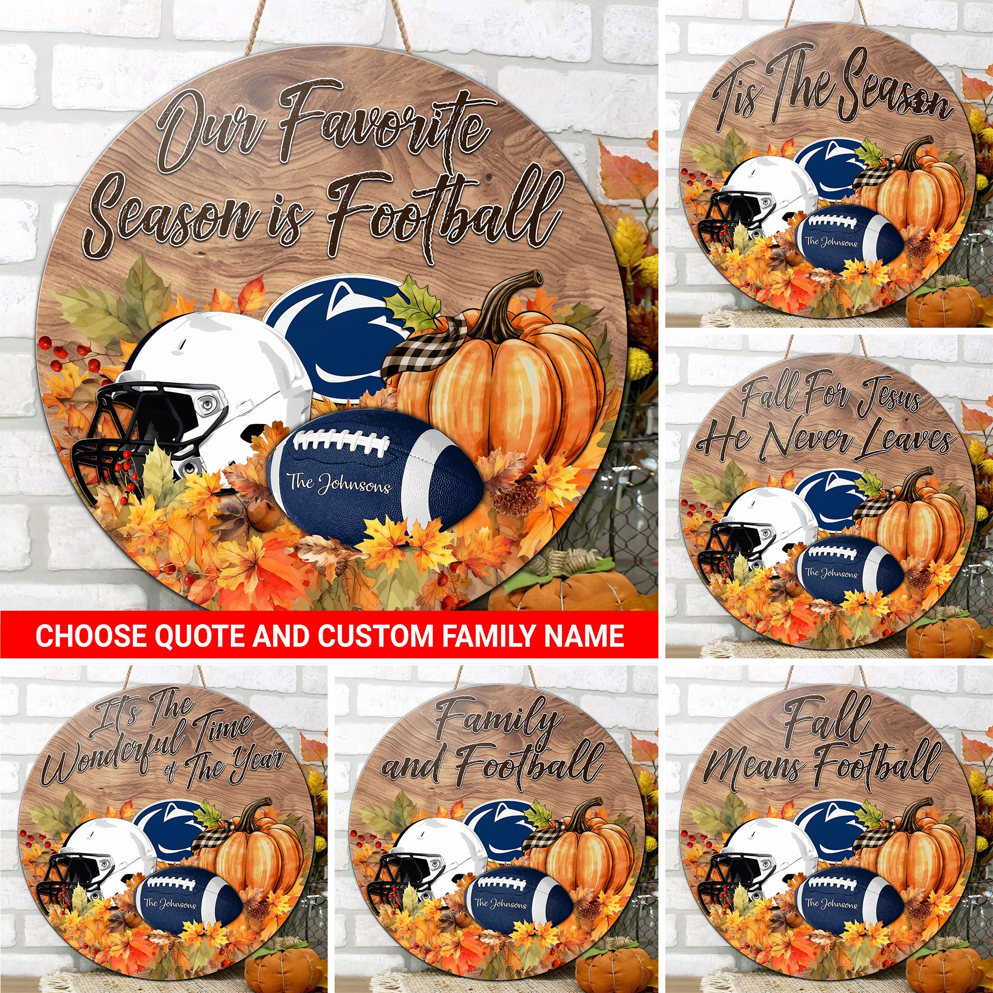 Penn State Nittany Lions Shape Wooden Sign Custom Your Family Name And Choose Your Quotes, Sport Sign, Sport Gifts For Fan, Home Decorations EHIVM-59971